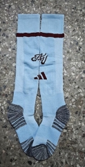 26-27 Aston Villa Home Light Blue Soccer Socks