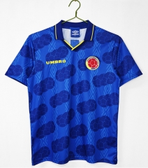 Retro Version 1994 Colombia Away Blue Thailand Soccer Jersey AAA-C1046