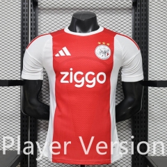 Player Version 26-27 Ajax Home Red&White Thailand Soccer Jersey AAA-888