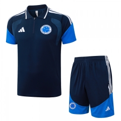 26-27 Cruzeiro EC Royal Blue Thailand Polo Uniform-815