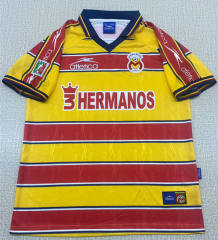 (S-3XL) Retro 99-00 Atlético Morelia Home Yellow&Red Thailand Soccer Jersey AAA-6895