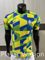 Player Version 26-27 Brazil Yellow&Blue Thailand Training Soccer Jersey AAA-CS