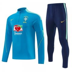 26-27 Brazil Blue Thailand Soccer Tracksuit-4627