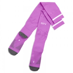 26-27 Manchester City Goalkeeper Pink&Purple Kids/Youth Soccer Socks-4539