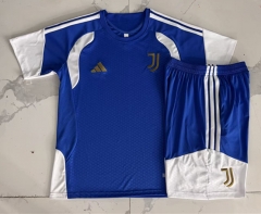 26-27 Juventus Color Blue Short-Sleeve Thailand Soccer Tracksuit Uniform-815