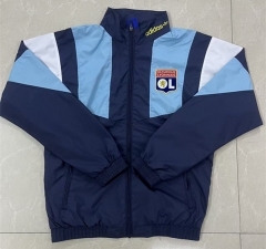 26-27 Olympique Lyonnais Royal Blue Thailand Trench Coats-8268