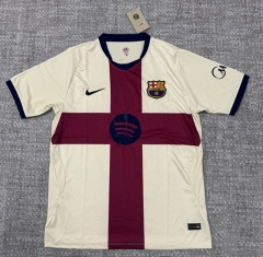 (S-4XL) 26-27 Barcelona 4th Away Beige Thailand Soccer Jersey AAA-4506