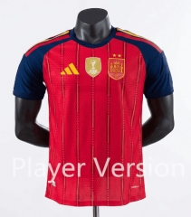 (With FIFA)Player Version 26-27 2 Stars Spain Home Red Thailand Soccer Jersey AAA
