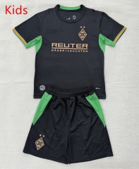 26-27 Borussia Mönchengladbach Away Black Kids/Youth Soccer Uniform-AY