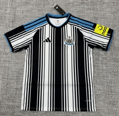 (S-4XL) 26-27 Newcastle United Home Black&White Thailand Soccer Jersey AAA-4506