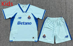 26-27 Porto 2nd Away Light Blue Kids/Youth Soccer Uniform-3162