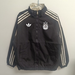 26-27 Argentina Black Double-Sided Thailand Soccer Trench Coat-1836