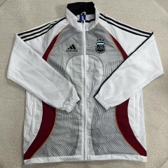 26-27 Argentina Grey&White Thailand Soccer Trench Coat-8268