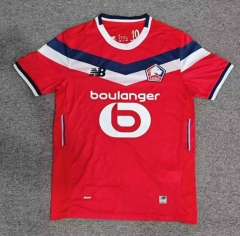 (S-4XL) 26-27 Lille Home Red Thailand Soccer Jersey AAA-8025
