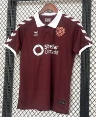 (S-4XL) 26-27 Heart of Midlothian F.C Home Maroon Thailand Soccer Jersey AAA-9663