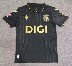 (S-4XL) 26-27 Burgos CF Away Black Thailand Soccer Jersey AAA-8025