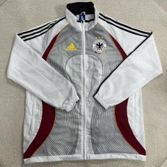 26-27 Germany Grey&White Thailand Soccer Trench Coat-8268
