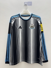 (S-4XL) 26-27 Newcastle United Home Black&White Thailand LS Soccer Jeesey AAA-9268