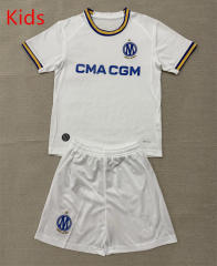 26-27 Olympique de Marseille Home White kids Soccer Uniform-AY