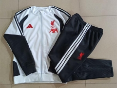 26-27 Liverpool White Thailand Soccer Jacket Uniform-815