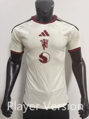 Player Version 26-27 Manchester United 2nd Away Beige Thailand Soccer Jersey AAA-SJ