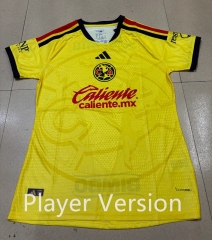 Player Version 26-27 Club America Home Yellow Thailand Women Soccer Jersey AAA-5492