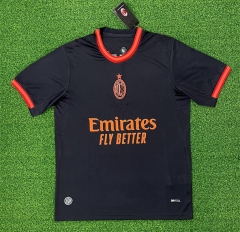 (S-4XL) 26-27 AC Milan 2nd Away Black Thailand Soccer Jersey AAA-403