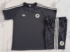 26-27 Germany Dark Grey Short-Sleeve Thailand Soccer Tracksuit-815