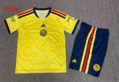 26-27 Club America Home Yellow Kids/Youth Soccer Uniform(Without Chest Ad )-5492