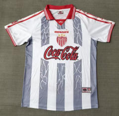 (S-3XL) Retro verison 99-00 Necaxa Away Grey&White Thailand Soccer Jersey AAA-9755