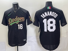 Los Angeles Dodgers #18 Black MLB Jersey-0840