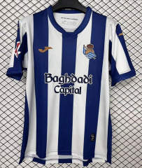 (S-4XL) 26-27 Real Sociedad Home Blue&White Thailand Soccer Jersey AAA-2044
