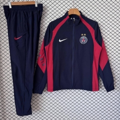 26-27 2 Star PSG Royal Blue Thailand Trench Coats uniform-2315
