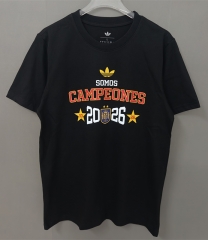 26-27 Spain Black Cotton T-shirt-LH
