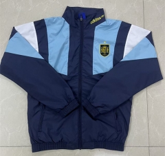 26-27 Spain Royal Blue Thailand Soccer Trench Coat-8268