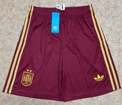 26-27 2 Star Spain Away Red Thailand Soccer Shorts