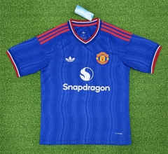 (S-4XL) 26-27 Manchester United Away Blue Thailand Soccer Jersey AAA-403