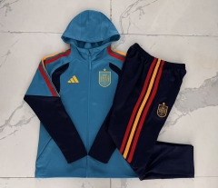 26-27 Spain Laker Blue Thailand Soccer Jacket Unifrom With Hat-815