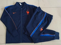 26-27 France Royal Blue Thailand Soccer Jacket Uniform-815