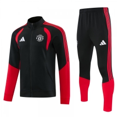 26-27 Manchester United Black Thailand Soccer Jacket Uniform-4627