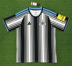 (S-4XL) 26-27 Newcastle United Home Black&White Thailand Soccer Jersey AAA-403