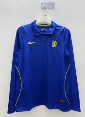 (S-4XL) 26-27 Chelsea Home Blue LS Thailand Soccer Jersey AAA-9268