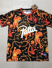 (S-4XL) 26-27 Joint Version Netherlands Black&Orange Thailand Soccer Jersey AAA-9527