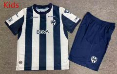 26-27 Monterrey Home Blue&White Kids/Youth Soccer Uniform-5492