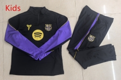 26-27 Barcelona Black Kids/Youth Soccer Tracksuit -GDP