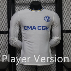 Player Version 26-27 Olympique de Marseille Home White LS Thailand LS Soccer Jersey AAA-888