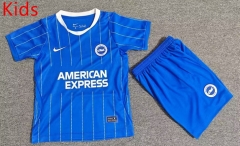 26-27 Brighton & Hove Albion Home Blue Kids/Youth Soccer Uniform-7809