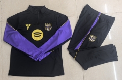 26-27 Barcelona Black Thailand Soccer Tracksuit-GDP