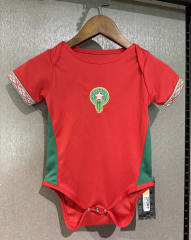 26-27 Morocco Home Red Baby Soccer Uniform-CS