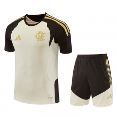 26-27 Flamengo Beige Thailand Training Soccer Uniform-418